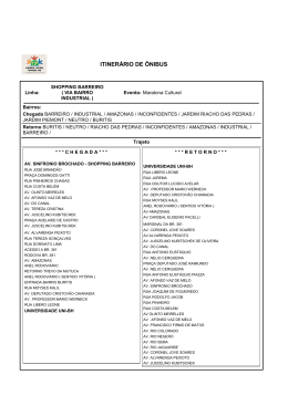 ITINER&Aacute;RIO DE &Ocirc;NIBUS