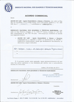 Protocolo Sindicato Nacional dos Quadros e T&eacute;cnicos Banc&aacute;rios