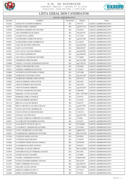 Candidatos Inscritos por Cargo - Exame Auditores & Consultores