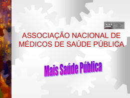 associação nacional de médicos de saúde pública