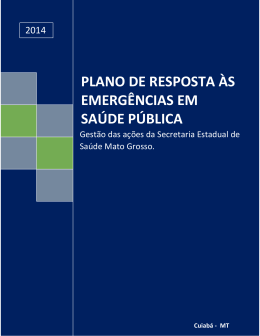 plano de resposta &agrave;s emerg&ecirc;ncias em sa&uacute;de p&uacute;blica