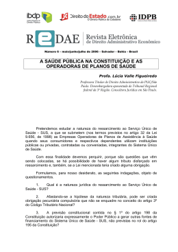 a sa&uacute;de p&uacute;blica na constitui&ccedil;&atilde;o e as operadoras de planos de sa&uacute;de