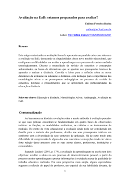 Avaliação na EaD: estamos preparados para avaliar?