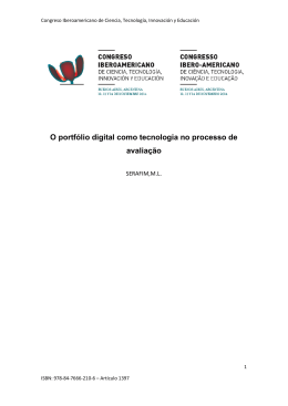 O portfólio digital como tecnologia no processo de avaliação