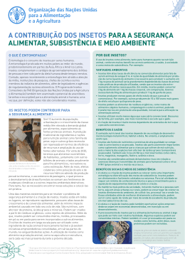 A Contribui&ccedil;&atilde;o dos Insetos para a Seguran&ccedil;a Alimentar