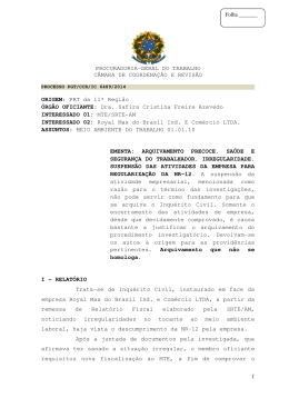 Processo PGT/CCR/nº 6489/2014 - Ministério Público do Trabalho