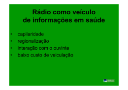 Rádio como veículo de informações em saúde