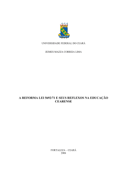 a reforma lei 5692/71 e seus reflexos na educa&ccedil;&atilde;o cearense