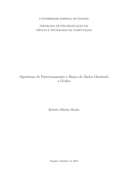 Algoritmos de Particionamento e Banco de Dados Orientado