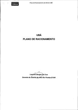UBA PLANO DE RACIONAMENTO