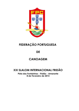 Caderno de Prova - Federação Portuguesa de Canoagem