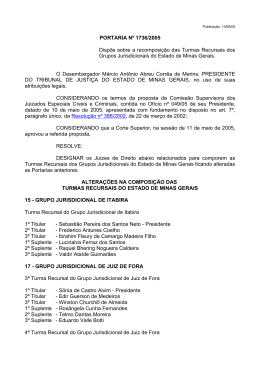 Publica&ccedil;&atilde;o: 13/05/05 - Tribunal de Justi&ccedil;a de Minas Gerais