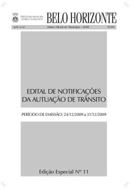 edital de notificações da autuação de trânsito