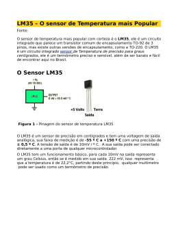 LM35 – O sensor de Temperatura mais Popular O Sensor LM35