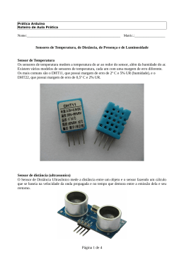 Sensores de Temperatura, de Dist&acirc;ncia, de Presen&ccedil;a e de