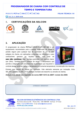 programador de chama com controle de tempo e temperatura