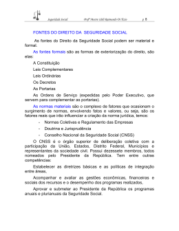 fontes do direito da seguridade social