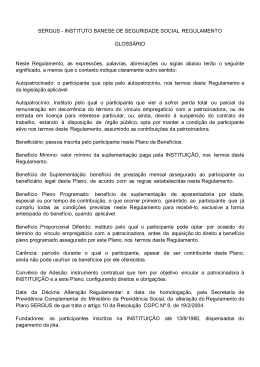 SERGUS - INSTITUTO BANESE DE SEGURIDADE SOCIAL