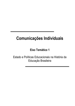Estado e Pol&iacute;ticas Educacionais na Hist&oacute;ria da Educa&ccedil;&atilde;o Brasileira