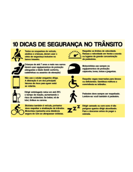 10 DICAS DE SEGURAN&Ccedil;A NO TR&Acirc;NSITO