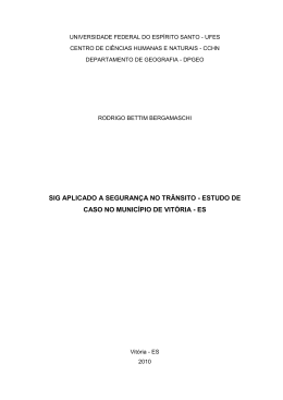 sig aplicado a seguran&ccedil;a no tr&acirc;nsito - Geografia
