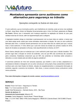 SUGESTÃO DE PAUTA: Montadora apresenta ...alternativa para