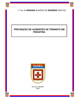 preven&ccedil;&atilde;o de acidentes de tr&acirc;nsito em pediatria