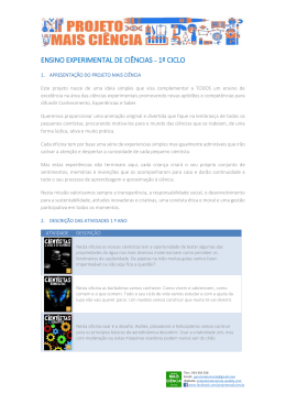 ensino experimental de ciências – 1º ciclo