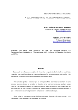 INDICADORES DE ATIVIDADE: