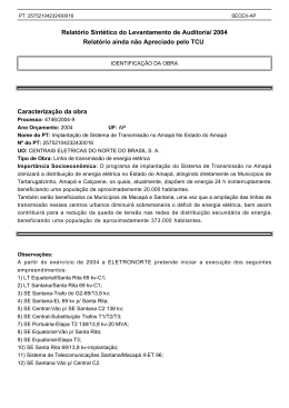 Implanta&ccedil;&atilde;o de Sistema de Transmiss&atilde;o no Amap&aacute;, no Estado do