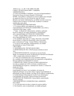EDITAL No- 1-A, DE 17 DE ABRIL DE 2008 CARGO
