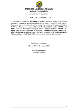 PORTARIA nº002/2010 – GP - OAB: Ordem dos Advogados do