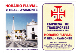 HOR&Aacute;RIO FLUVIAL