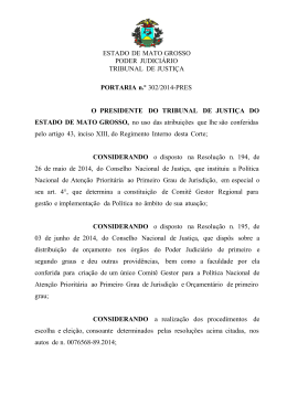 Portaria 302-2014 - Tribunal de Justi&ccedil;a do Estado de Mato Grosso