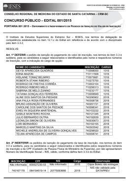 concurso p&uacute;blico &ndash; edital 001/2015 - IESES