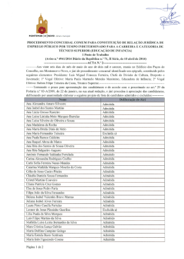 Ata n&ordm; 2 - Educa&ccedil;&atilde;o de Inf&acirc;ncia