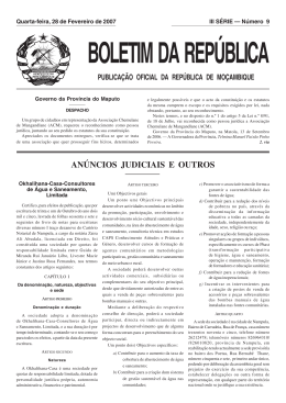 BR - N .º 9 III SÉRIE - 2007 - Portal do Governo de Moçambique