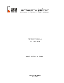 TEATRO NA ESCOLA DA LEI &Agrave; LIDA Danielle Rodrigues De Moraes