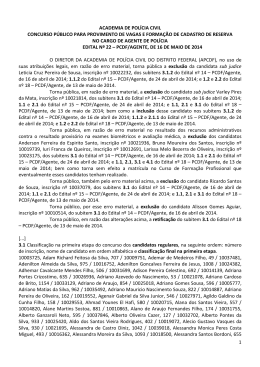 Edital n&deg; 22 - CESPE / UnB