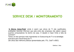 SERVICE DESK / MONITORAMENTO