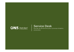 Apresentação do Service Desk - 16/03/2015