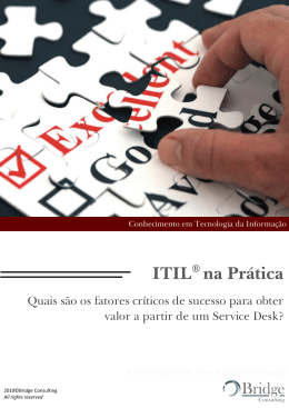 ITIL&reg; na Pr&aacute;tica - Bridge Consulting