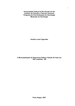 A municipalização da segurança pública: estudo de caso em São