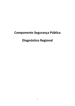Componente Segurança Pública Diagnóstico Regional