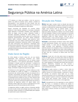 Segurança Pública na América Latina