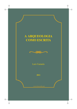 A Arqueologia como Escrita