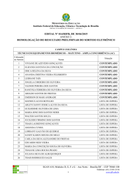 Anexo 2: resultado preliminar do sorteio