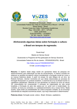 Alinhavando algumas ideias sobre forma&ccedil;&atilde;o e cultura: o