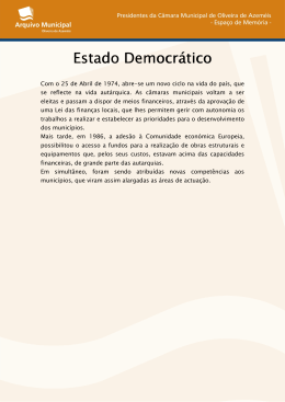 Estado Democrático - Câmara Municipal de Oliveira de Azeméis