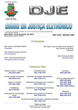 12 - Di&aacute;rio da Justi&ccedil;a Eletr&ocirc;nico - TJRR